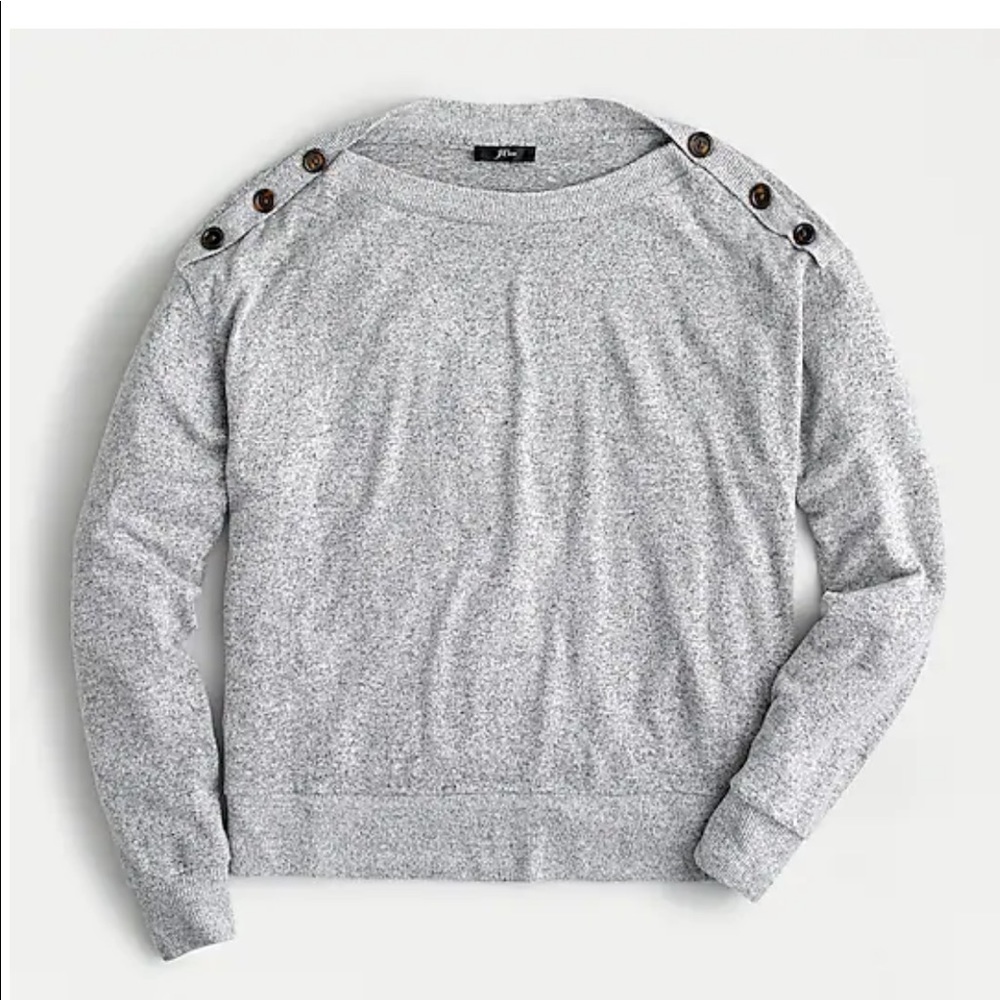 Jcrew super cozy button shoulder top